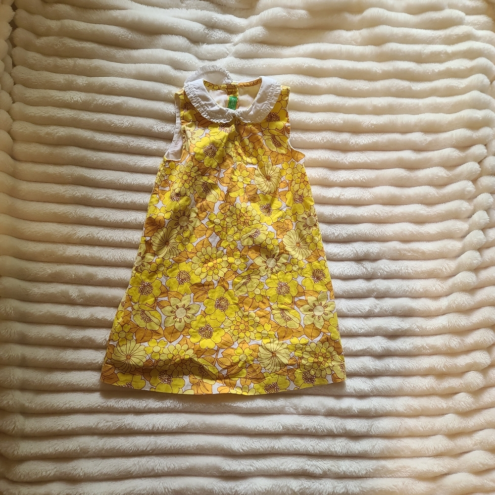 Little Bird Floral Yellow Sleeveless Dress